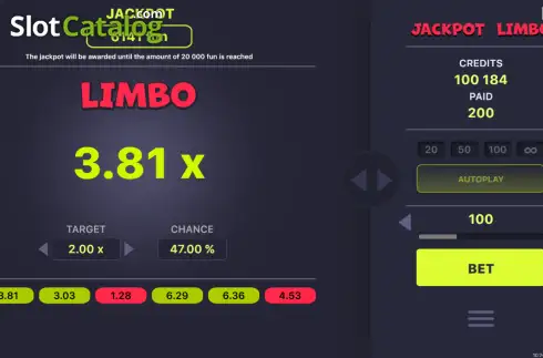 Οθόνη3. Jackpot Limbo Κουλοχέρης