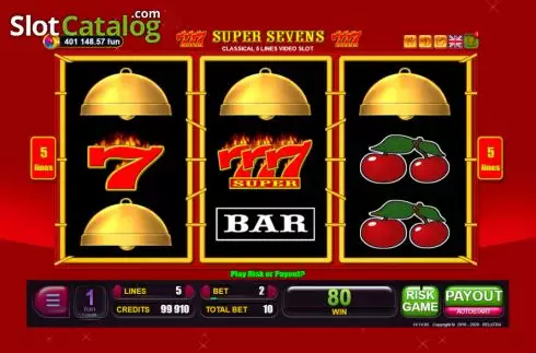 Οθόνη3. Super Sevens (Belatra Games) Κουλοχέρης 