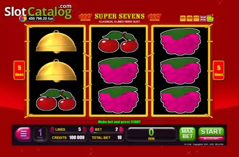 Οθόνη2. Super Sevens (Belatra Games) Κουλοχέρης 