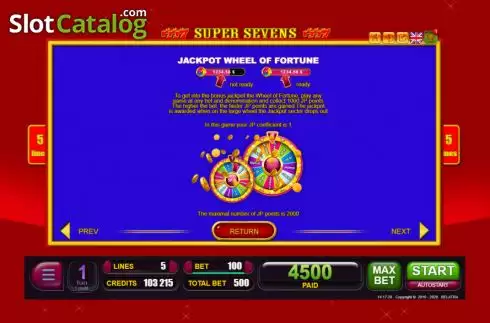 Οθόνη8. Super Sevens (Belatra Games) Κουλοχέρης 