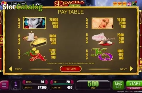 Οθόνη4. Dracula Riches Κουλοχέρης