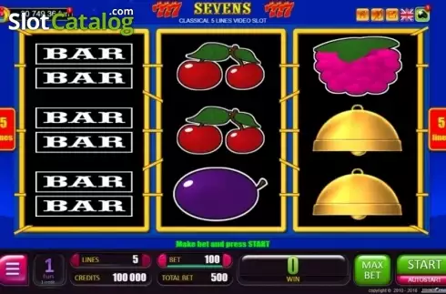 Οθόνη2. Sevens (Belatra Games) Κουλοχέρης