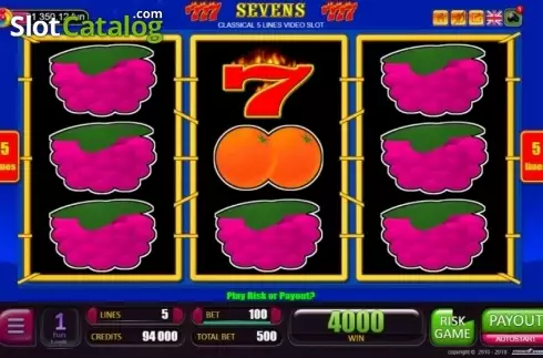 Οθόνη3. Sevens (Belatra Games) Κουλοχέρης