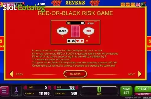 Οθόνη8. Sevens (Belatra Games) Κουλοχέρης