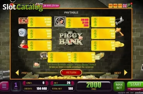 Οθόνη4. Piggy Bank (Belatra Games) Κουλοχέρης