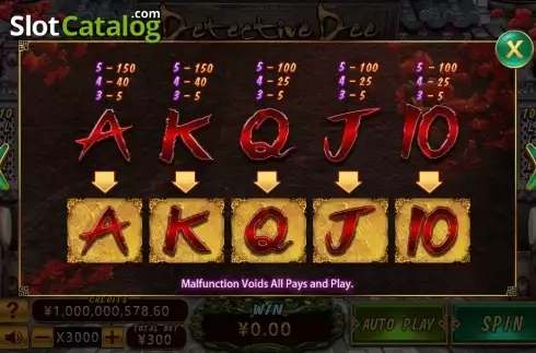 Οθόνη7. Detective Dee (CQ9Gaming) Κουλοχέρης