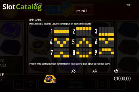 Οθόνη5. Wild'n Dice Κουλοχέρης