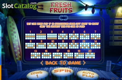 Οθόνη5. Fresh Fruits (BetConstruct) Κουλοχέρης