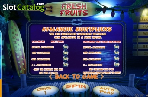 Οθόνη6. Fresh Fruits (BetConstruct) Κουλοχέρης
