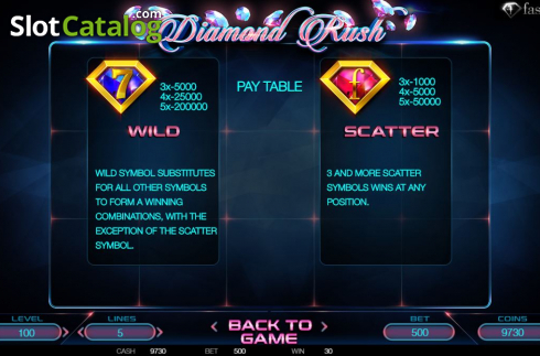 Οθόνη5. Diamond Rush (BetConstruct) Κουλοχέρης