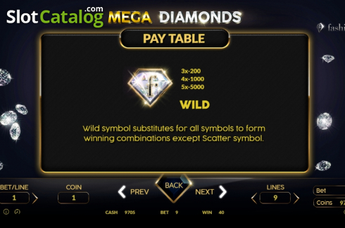 Οθόνη6. Mega Diamonds (BetConstruct) Κουλοχέρης