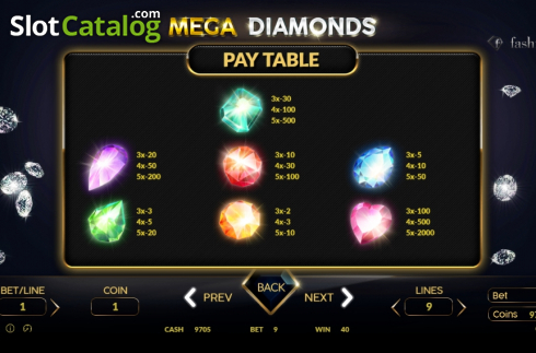 Οθόνη7. Mega Diamonds (BetConstruct) Κουλοχέρης