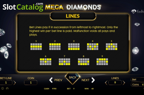 Οθόνη8. Mega Diamonds (BetConstruct) Κουλοχέρης