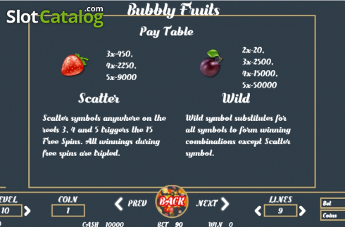 Οθόνη6. Bubbly Fruits Κουλοχέρης