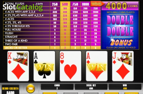 Οθόνη3. Double Double Bonus Poker (BetConstruct) Κουλοχέρης 