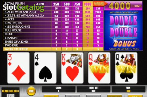 Οθόνη5. Double Double Bonus Poker (BetConstruct) Κουλοχέρης 