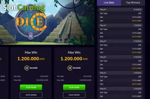 Οθόνη2. Dice (BetConstruct) Κουλοχέρης