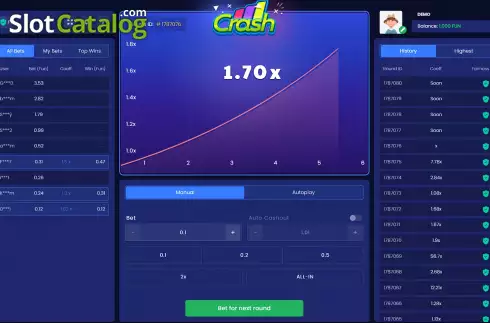 Οθόνη2. Crash (BetConstruct) Κουλοχέρης 