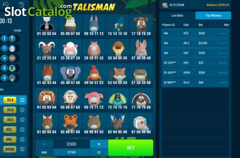 Οθόνη2. Talisman (BetConstruct) Κουλοχέρης