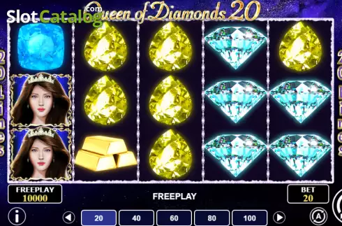 Οθόνη2. Queen of Diamonds 20 Κουλοχέρης