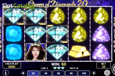 Οθόνη6. Queen of Diamonds 20 Κουλοχέρης