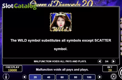 Οθόνη8. Queen of Diamonds 20 Κουλοχέρης