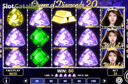 Οθόνη7. Queen of Diamonds 20 Κουλοχέρης