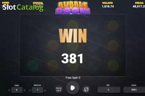 Οθόνη5. Bubble Boom (BetConstruct) Κουλοχέρης