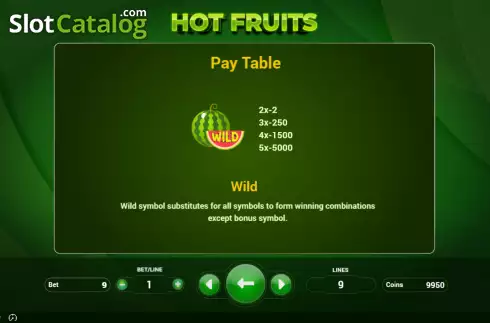 Οθόνη5. Hot Fruits (BetConstruct) Κουλοχέρης