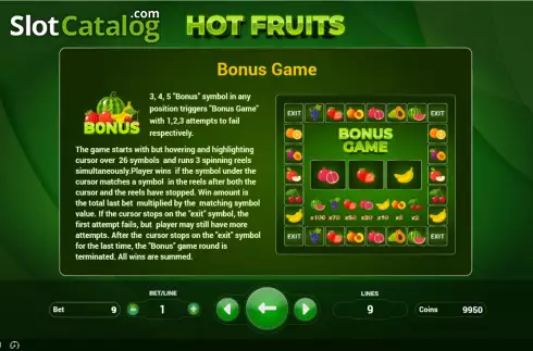 Οθόνη7. Hot Fruits (BetConstruct) Κουλοχέρης