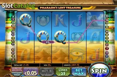 Οθόνη2. Pharaohs Lost Treasure Κουλοχέρης