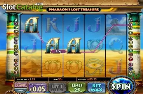 Οθόνη3. Pharaohs Lost Treasure Κουλοχέρης