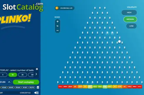 Οθόνη3. Plinko (BetGames) Κουλοχέρης