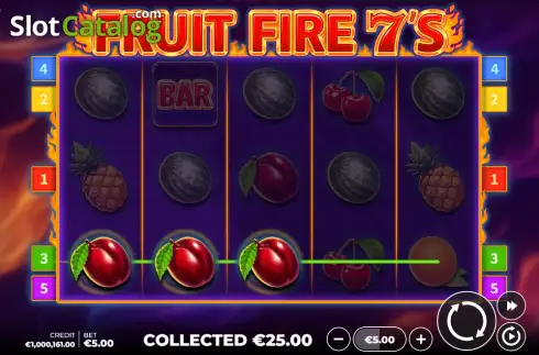 Οθόνη3. Fruit Fire 7's Κουλοχέρης