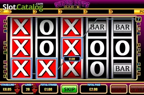 Οθόνη 1. Super Pots Bar-X Κουλοχέρης