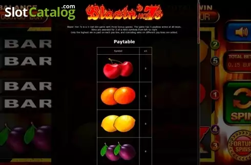 Οθόνη2. Blazin' Hot 7s Κουλοχέρης