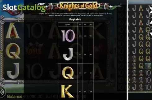 Οθόνη2. Knights of Gold Κουλοχέρης