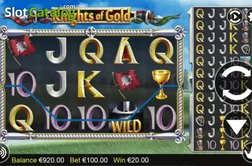 Οθόνη7. Knights of Gold Κουλοχέρης