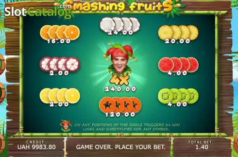 Οθόνη6. Smashing Fruits Κουλοχέρης