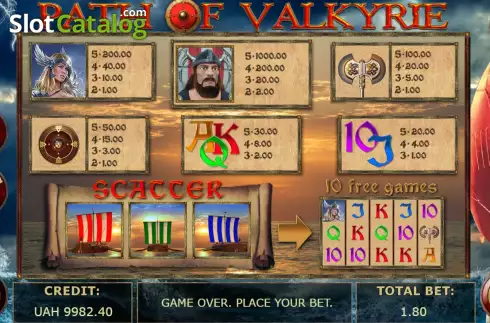 Οθόνη6. Path Of Valkyrie Κουλοχέρης 