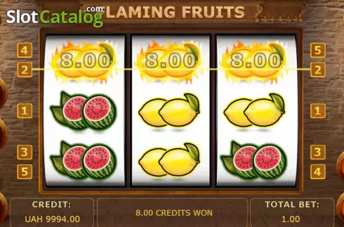 Οθόνη3. Flaming Fruits (Betinsight Games) Κουλοχέρης