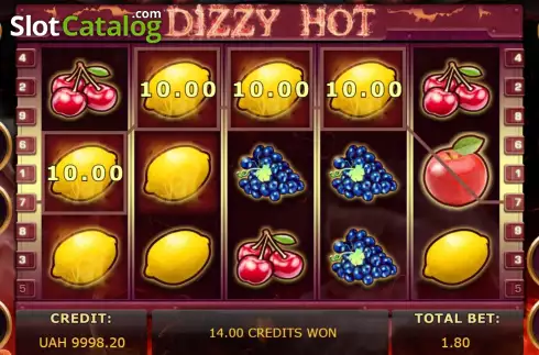 Οθόνη4. Dizzy Hot Κουλοχέρης 