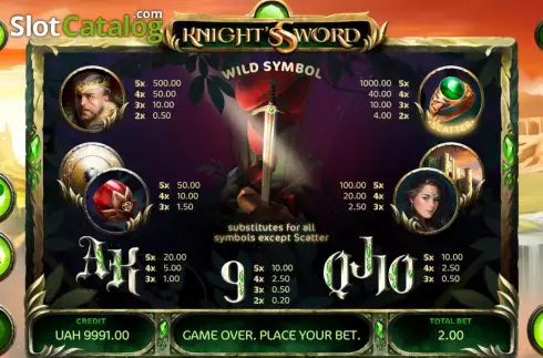 Οθόνη6. Knight's Sword Κουλοχέρης
