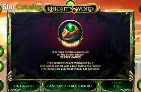 Οθόνη7. Knight's Sword Κουλοχέρης