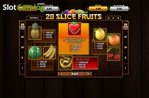 Οθόνη8. 20 Slice Fruits Κουλοχέρης