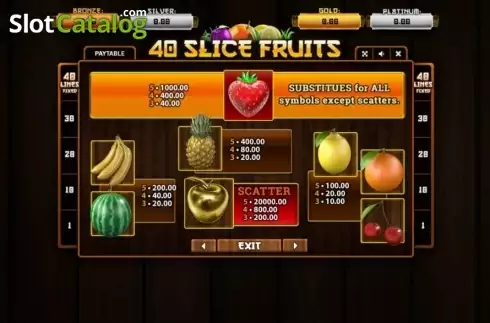 Οθόνη4. 40 Slice Fruits Κουλοχέρης