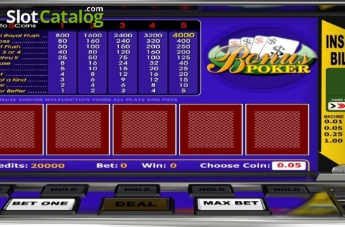 Οθόνη2. Bonus Poker (Betsoft) Κουλοχέρης