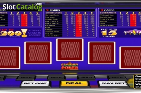 Οθόνη2. Pyramid Aces And Faces Poker Κουλοχέρης