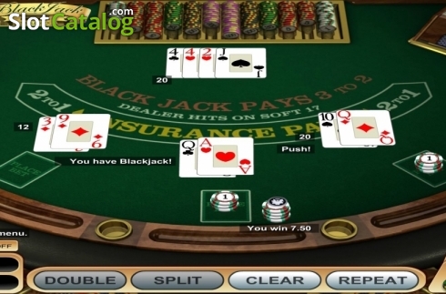 Οθόνη3. Single Deck Blackjack (Betsoft) Κουλοχέρης 