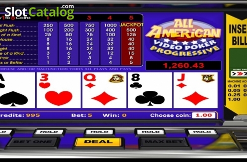 Οθόνη3. All American Poker (Betsoft) Κουλοχέρης